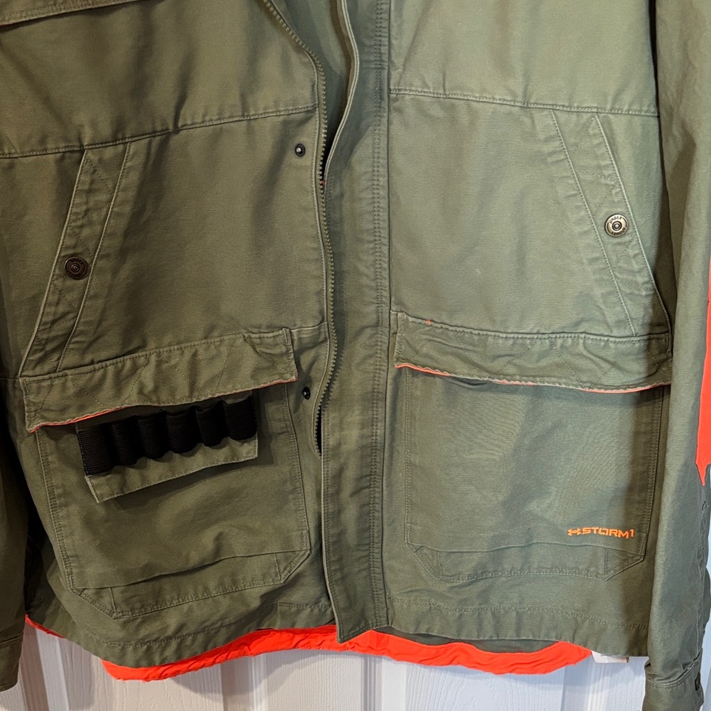 Under Armour Bright Orange and Olive Jacket - Picture 7 of 7